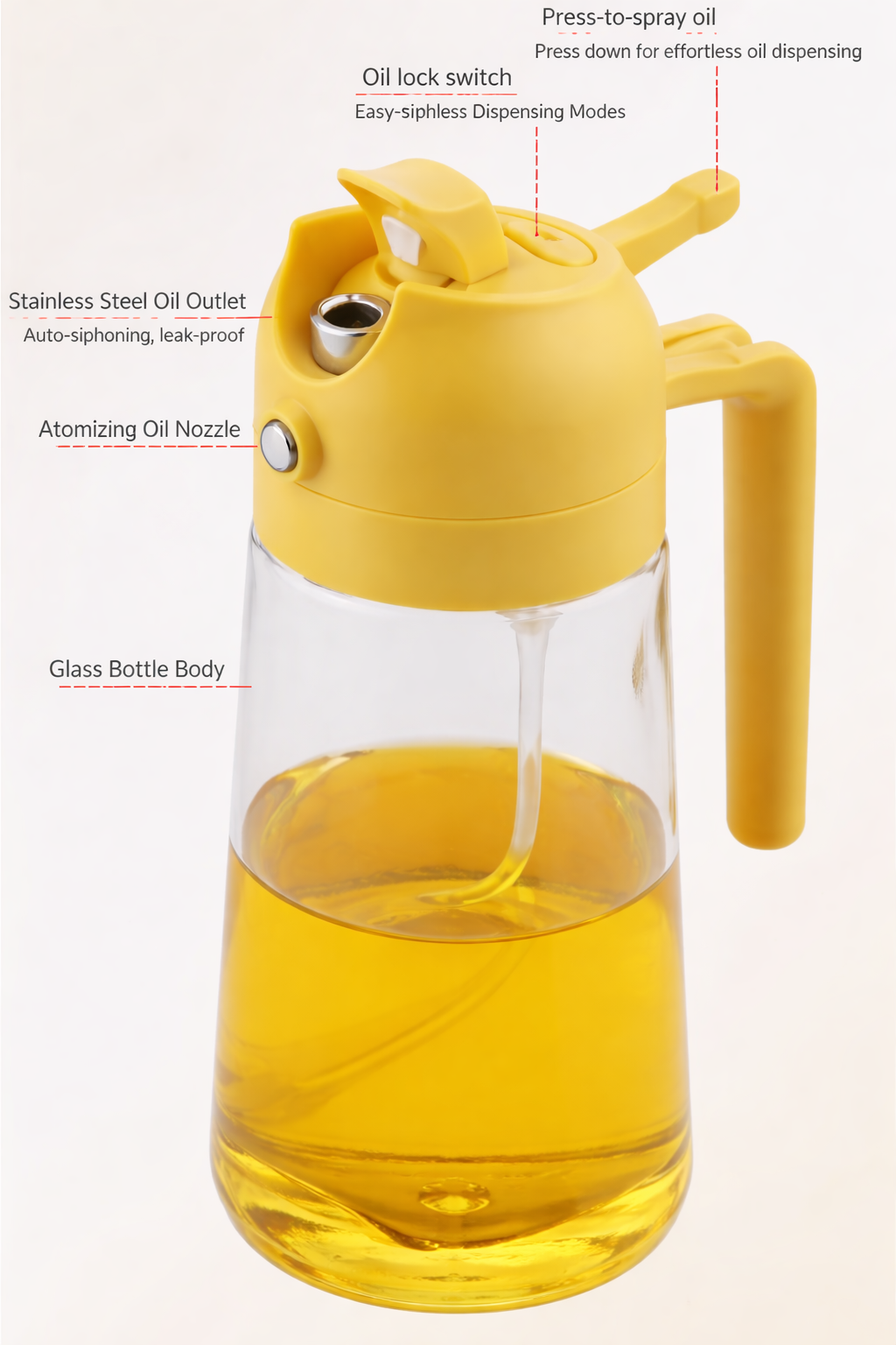 Multifunction 2 In1 Oil Dispenser Bottle [600ml]