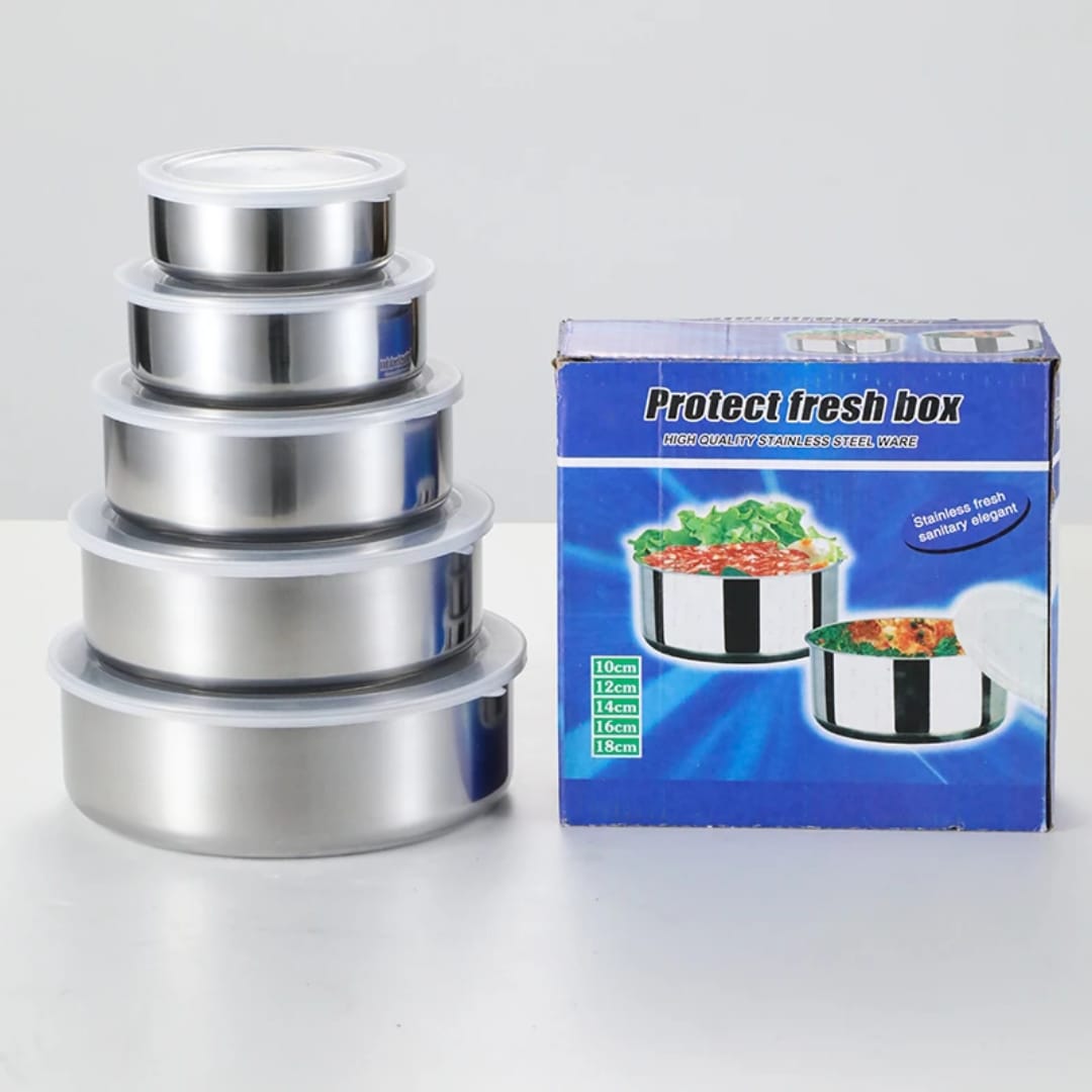 Stainless Steel Round Food Storage Containers