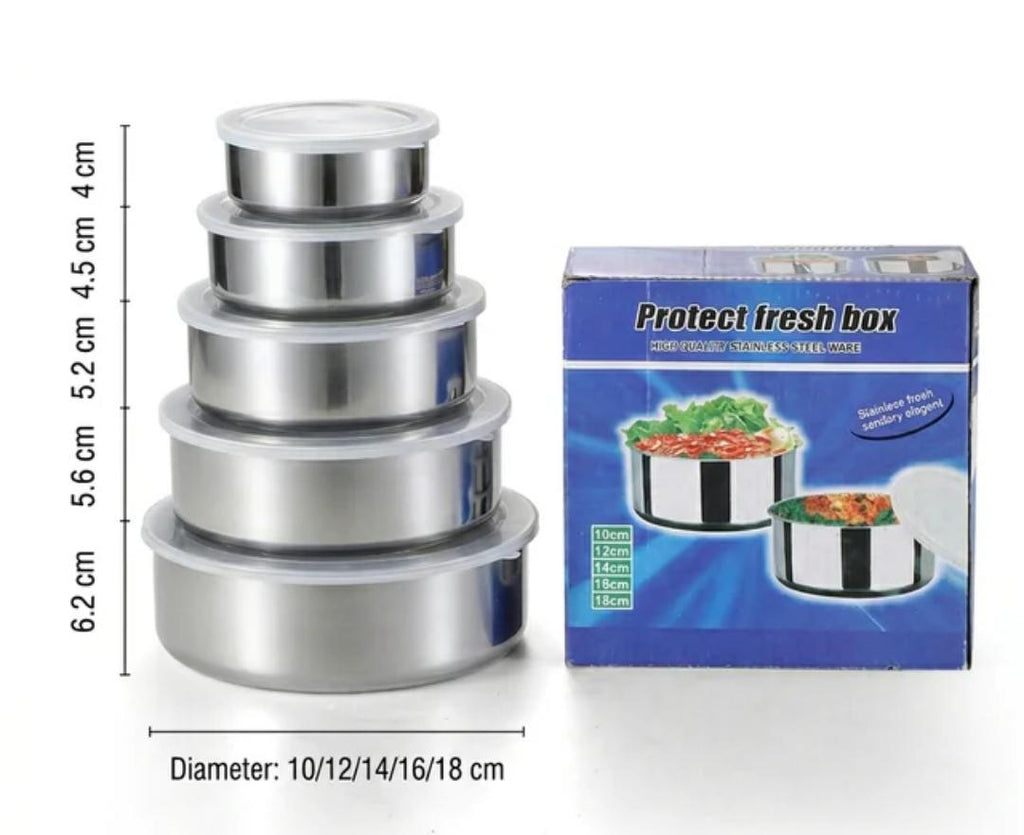 Stainless Steel Round Food Storage Containers